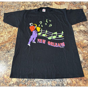 Vintage 90s New Orleans Jazz Graphic Tee